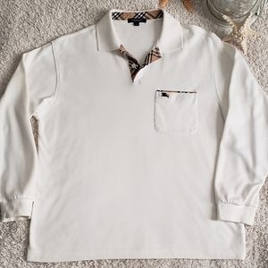 Burberry cream ls shirt